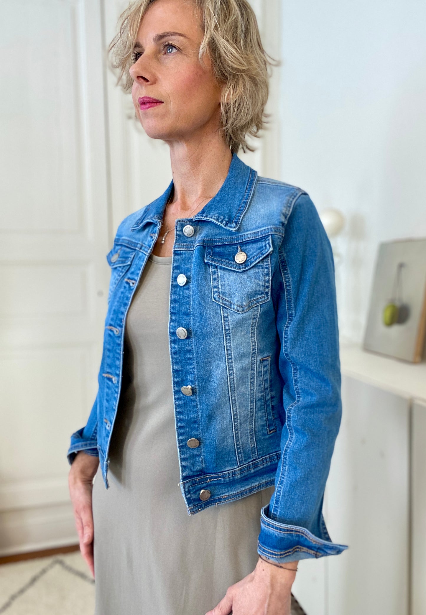 Veste Jean délavée