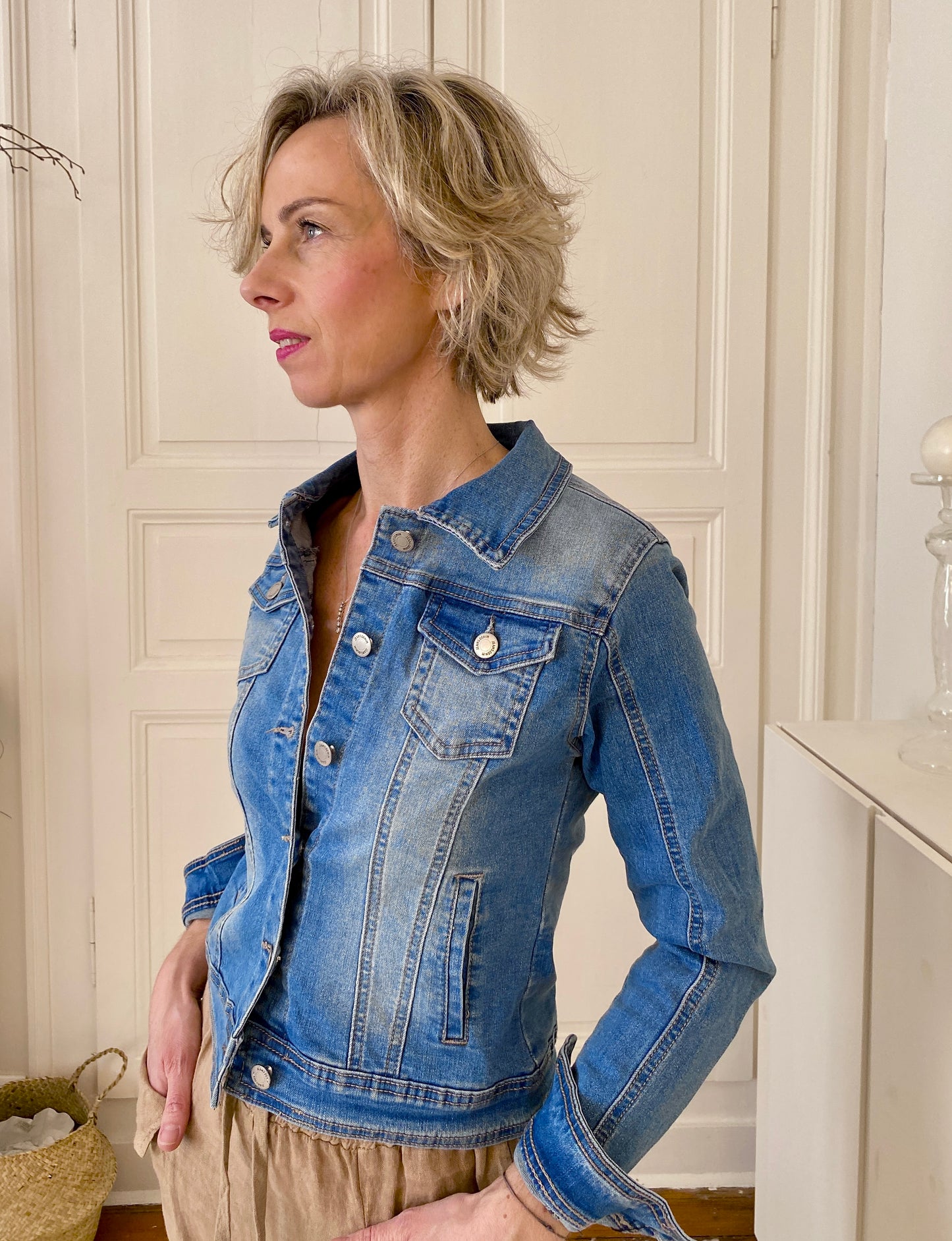 Veste Jean délavée
