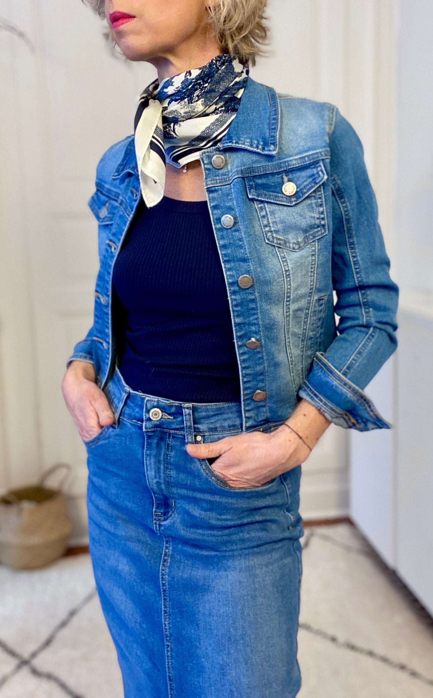 Veste Jean délavée