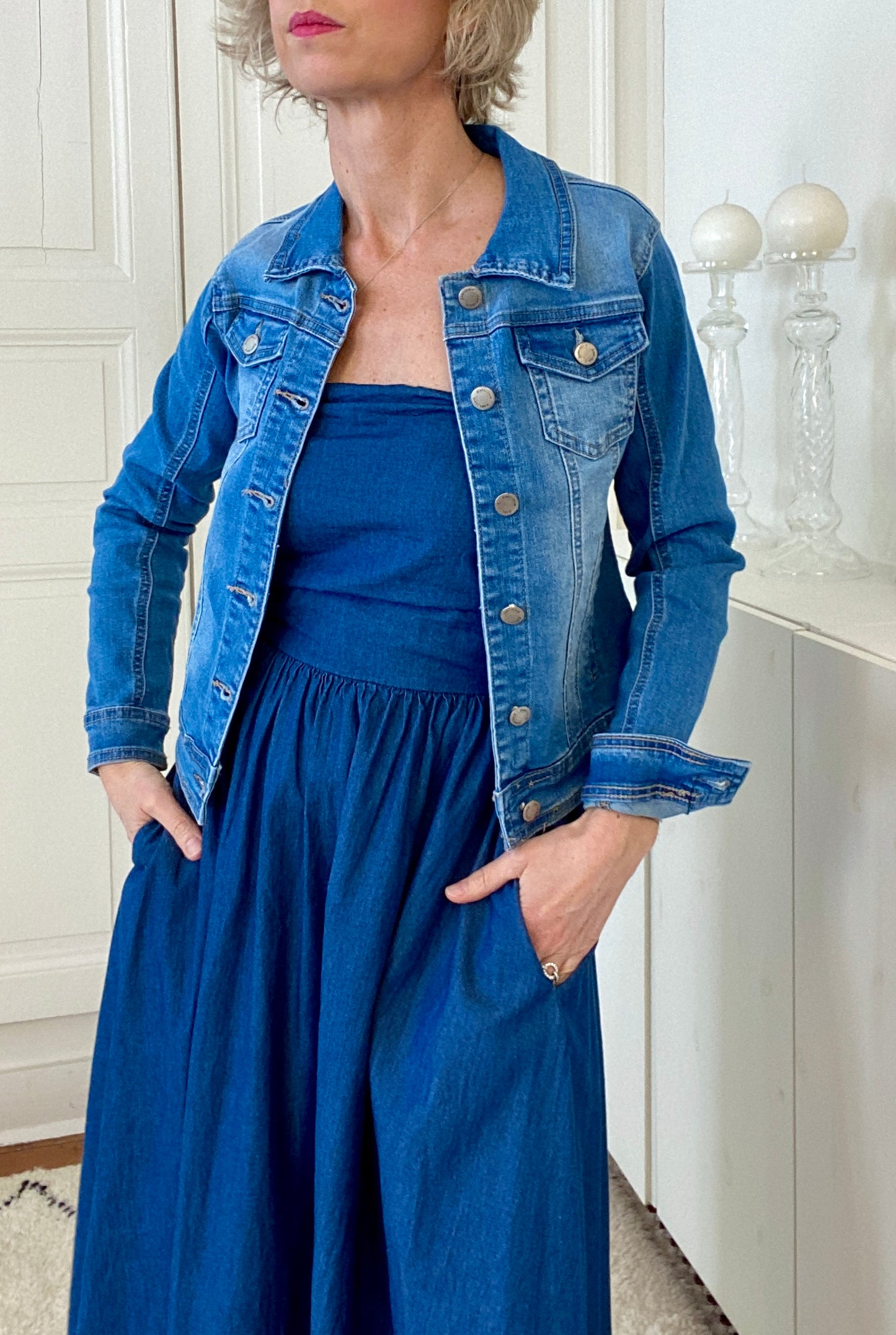 Veste Jean délavée