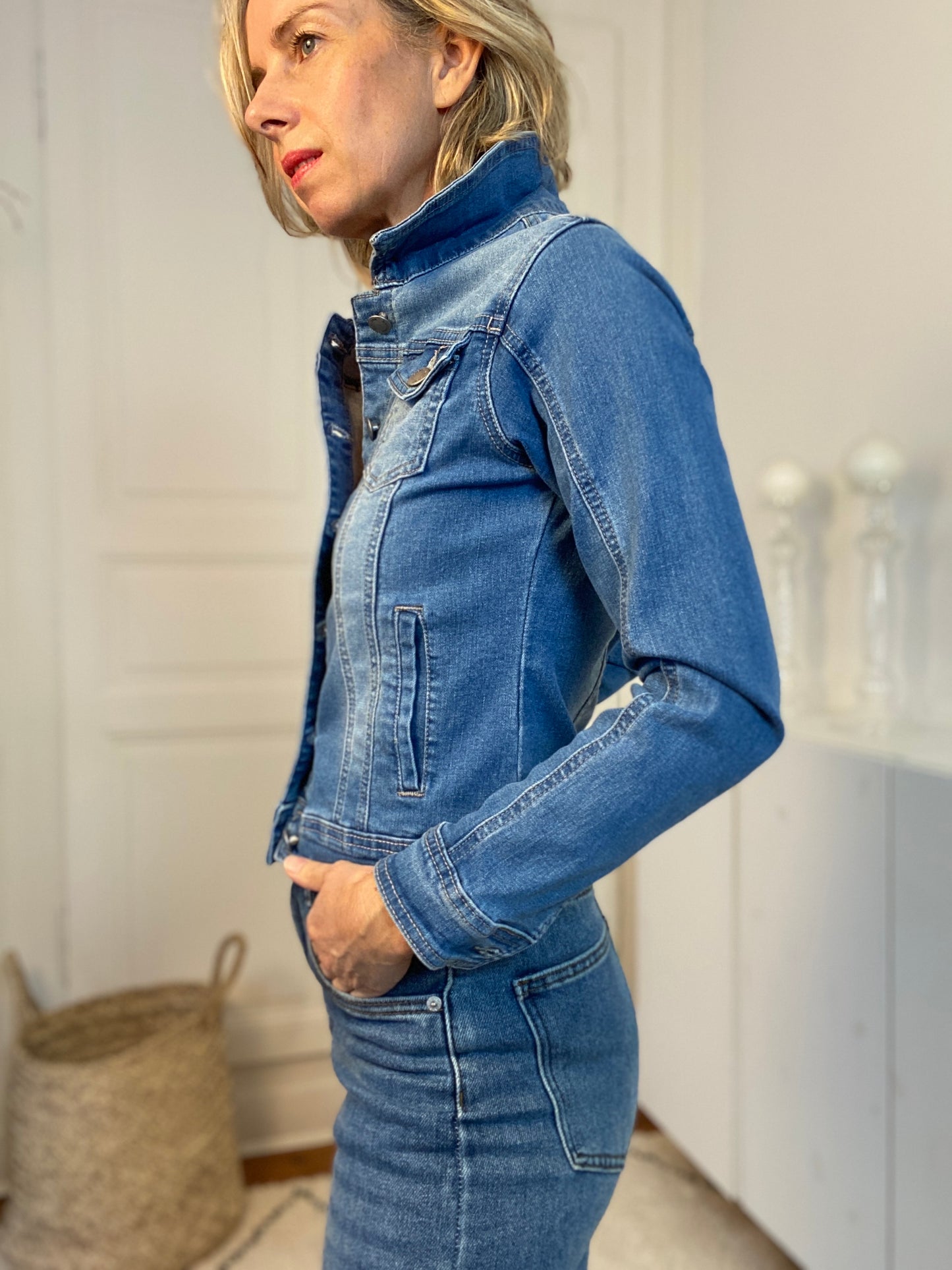 Veste Jean délavée
