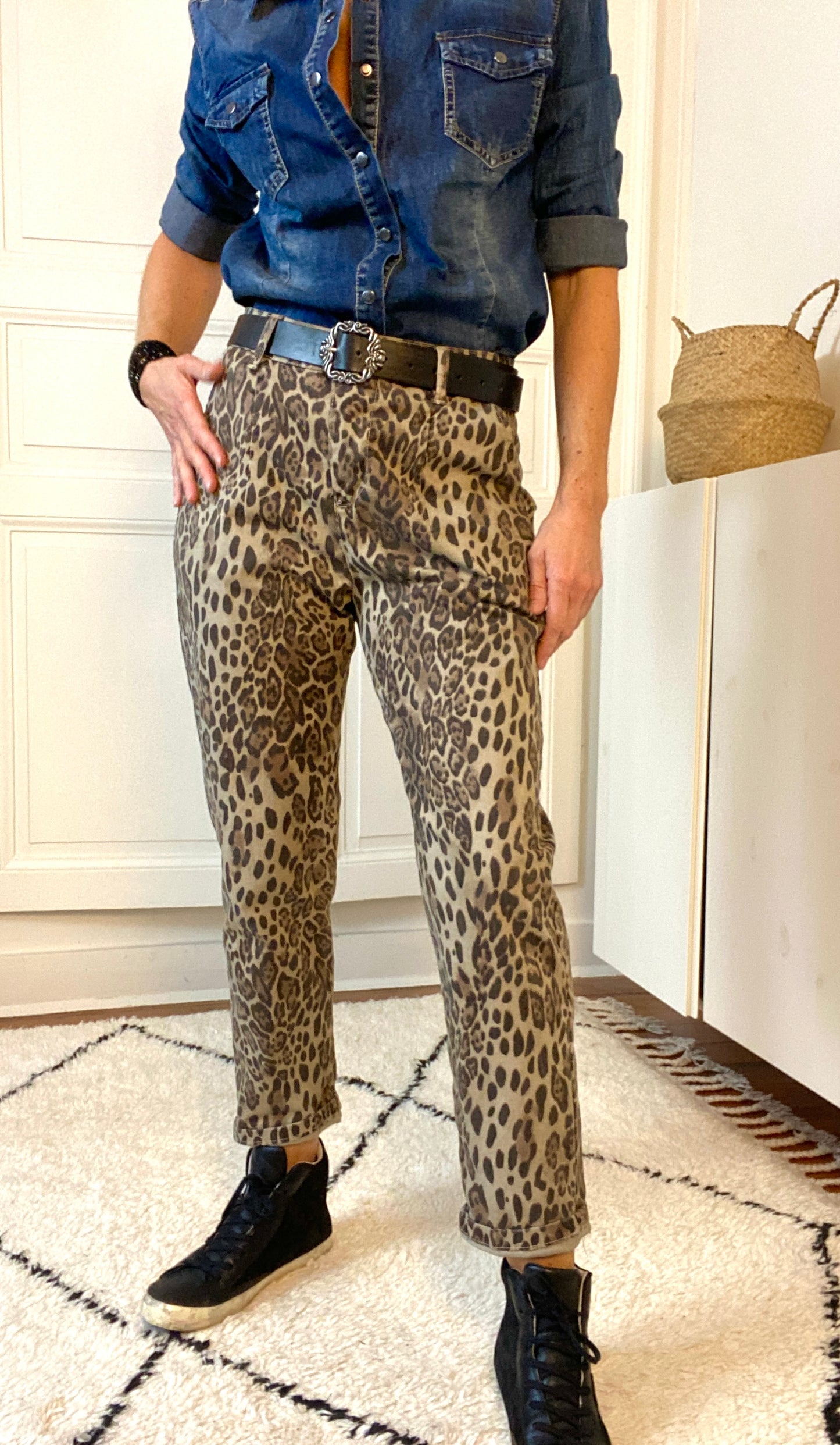 Pantalon imprimé Léopard