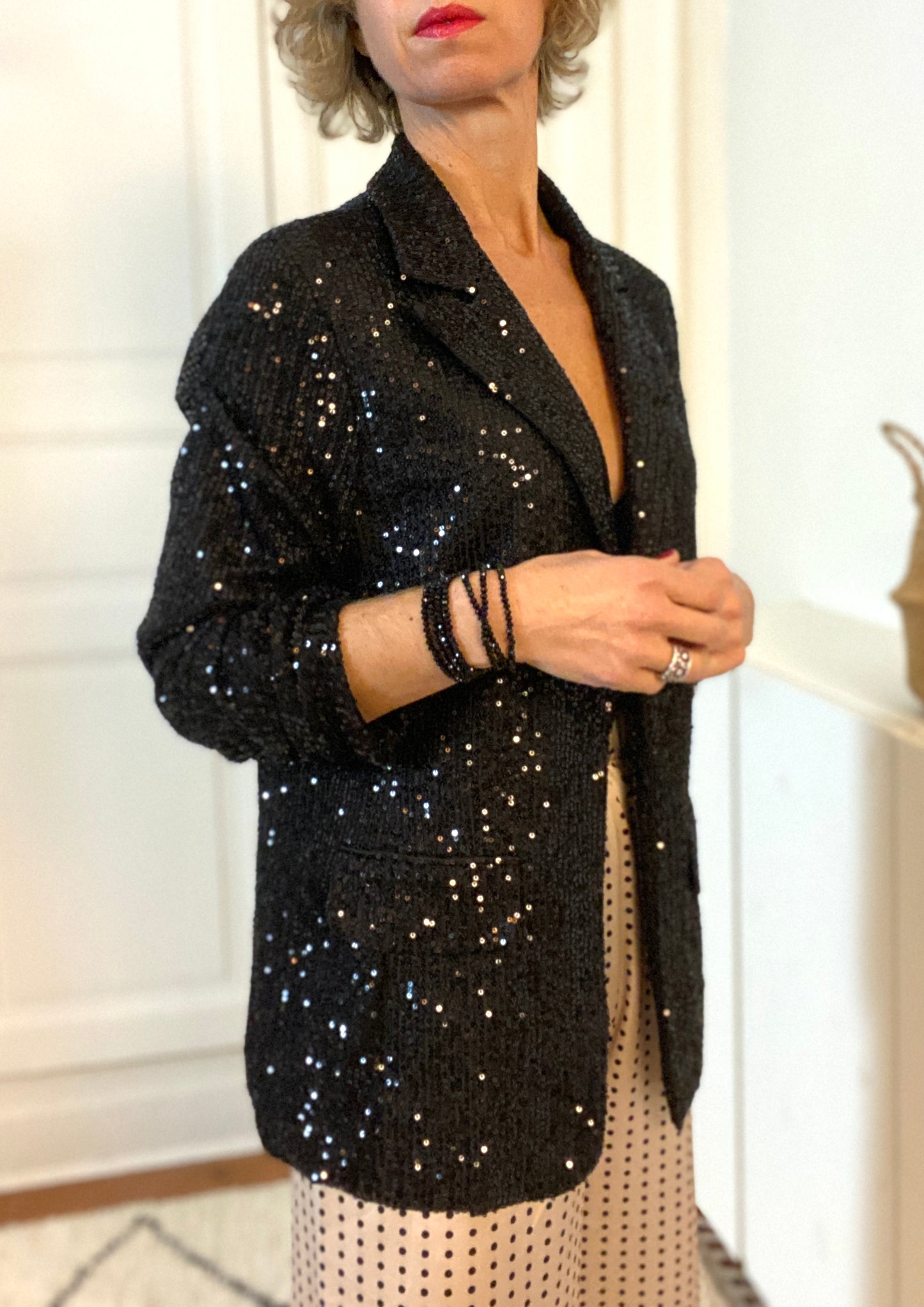 Veste à paillettes