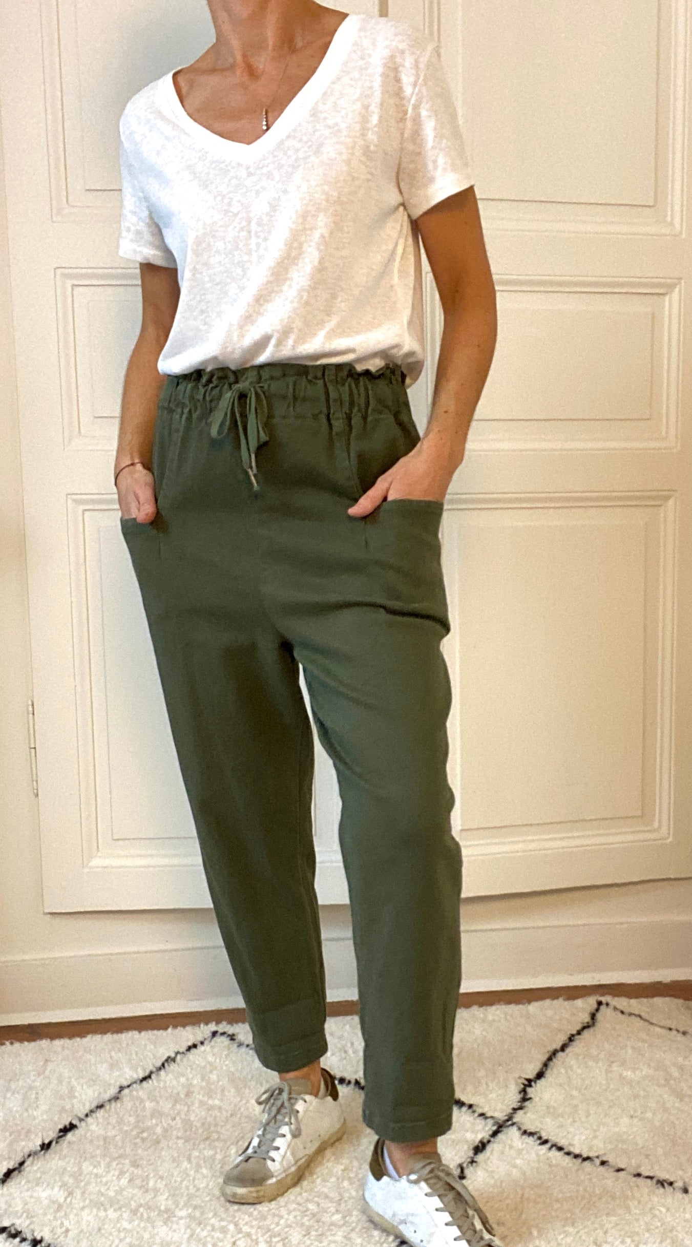 Pantalon toile  légèrement "baggy"