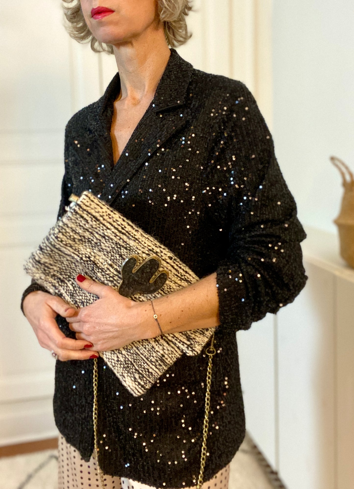 Veste à paillettes