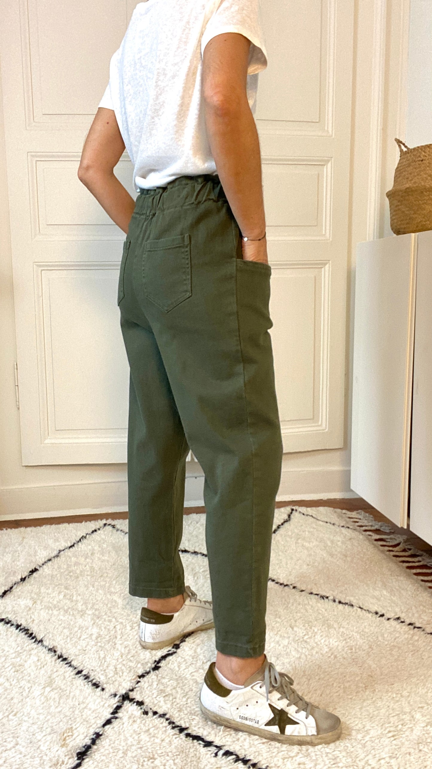 Pantalon toile  légèrement "baggy"