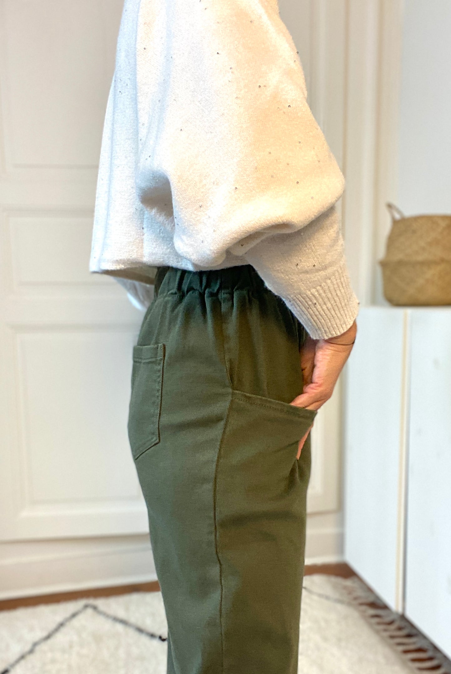 Pantalon toile  légèrement "baggy"