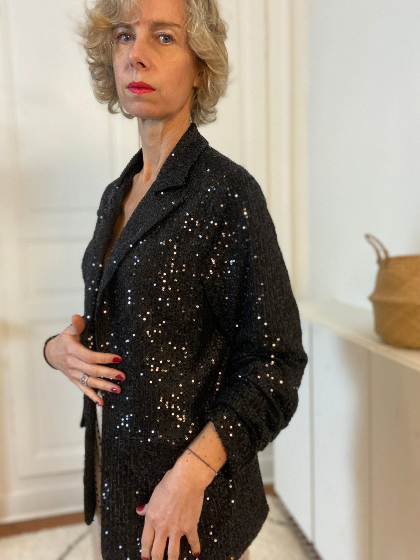 Veste à paillettes