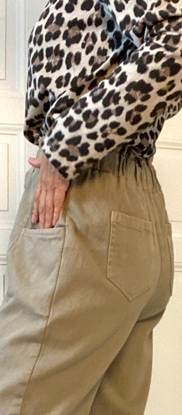 Pantalon toile  légèrement "baggy"