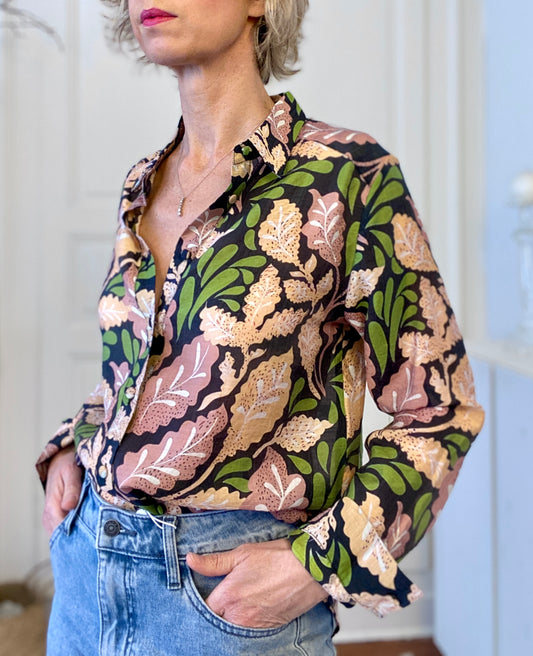 Chemise feuillage