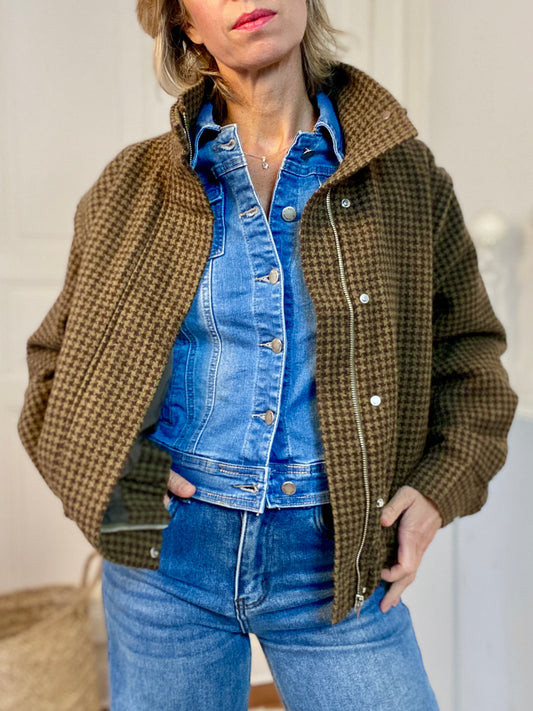 Blouson à carreaux Ted