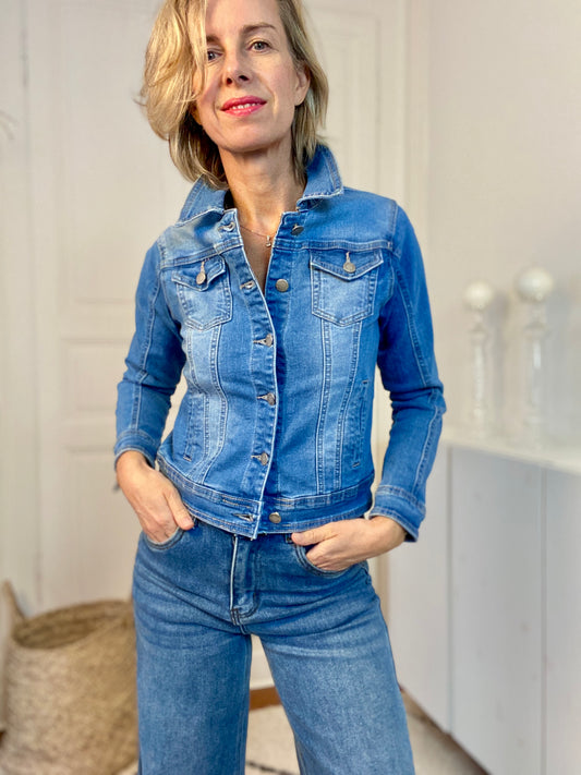 Veste Jean délavée