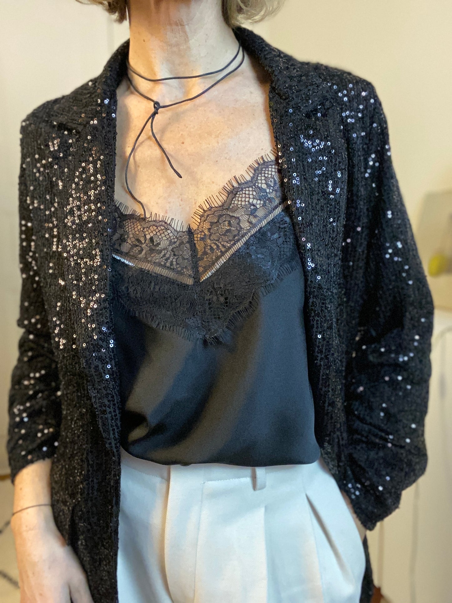 Veste à paillettes