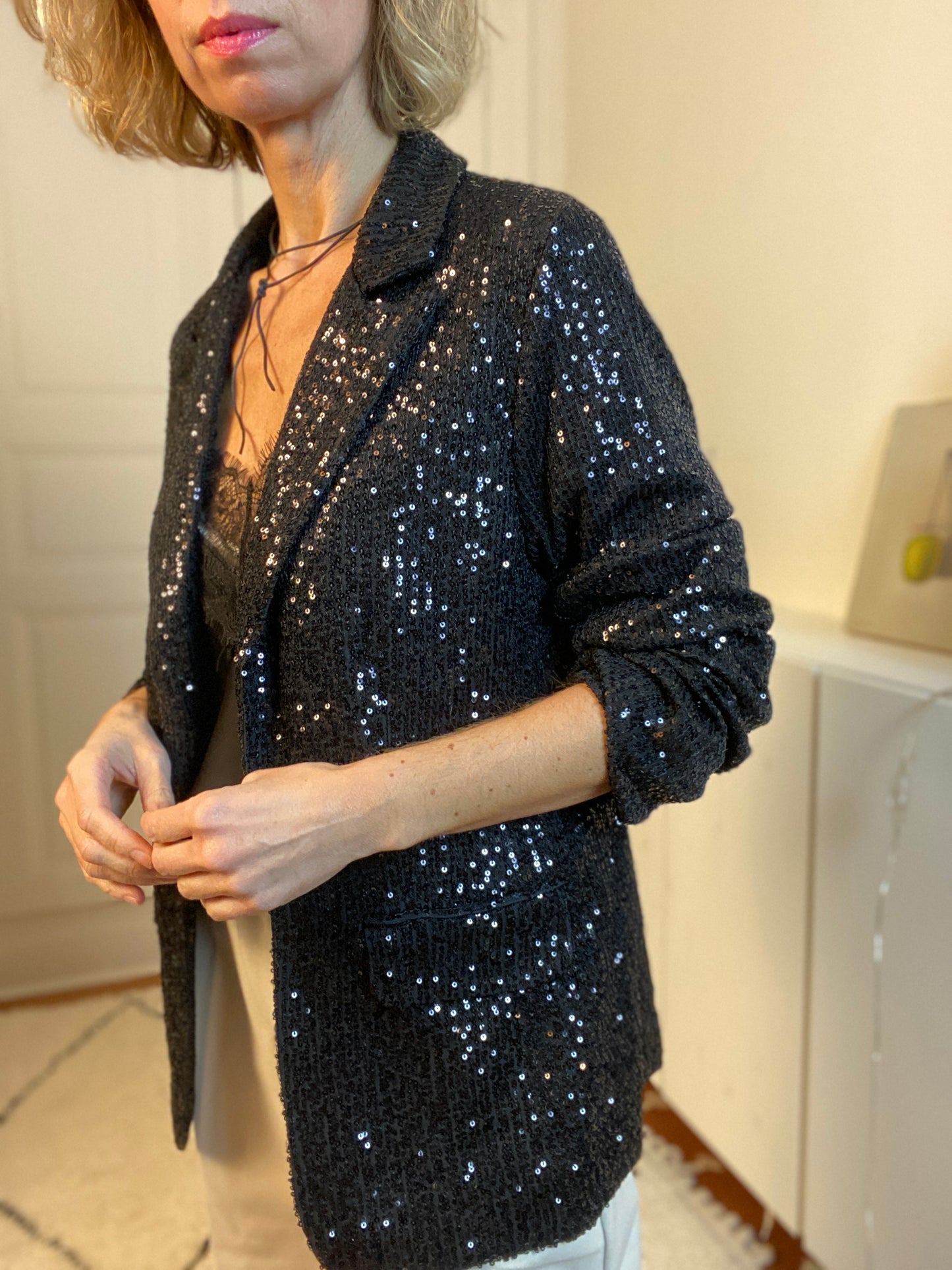 Veste à paillettes